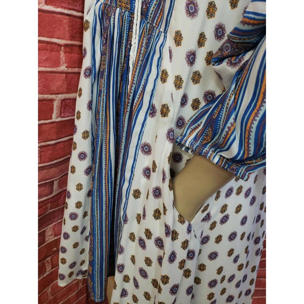 Free People Women’s Rain or Shine Printed Floral Tie Up Dress Size XS #C - Picture 9 of 12